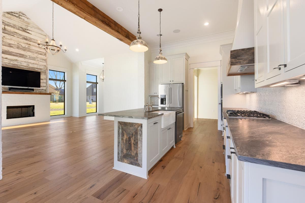 Plan 860029MCD: One-Level House Plan with Cathedral Ceilings in Living Room - Image #7 - Acadian, Coastal, Country, Farmhouse, Louisiana-Style, Modern Farmhouse, New American, Southern