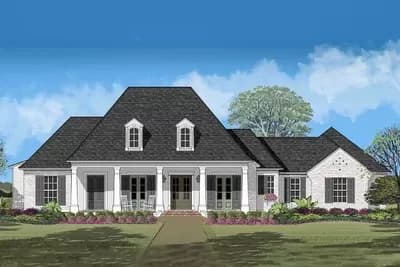 One-Level Southern Home Plan with Large Covered Porches