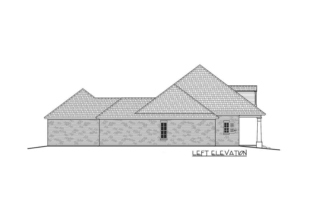 Plan 860035MCD: 3-Bed Acadian House Plan with Front and Rear Porches - Image #8 - Acadian, Country, Louisiana-Style, Southern, Traditional