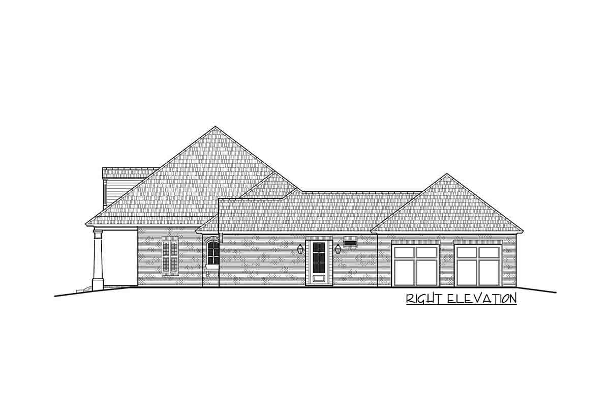 Plan 860035MCD: 3-Bed Acadian House Plan with Front and Rear Porches - Image #10 - Acadian, Country, Louisiana-Style, Southern, Traditional