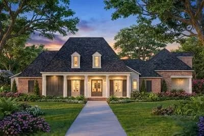 Gorgeous 3-Bed Acadian House Plan with Separate Pool Room