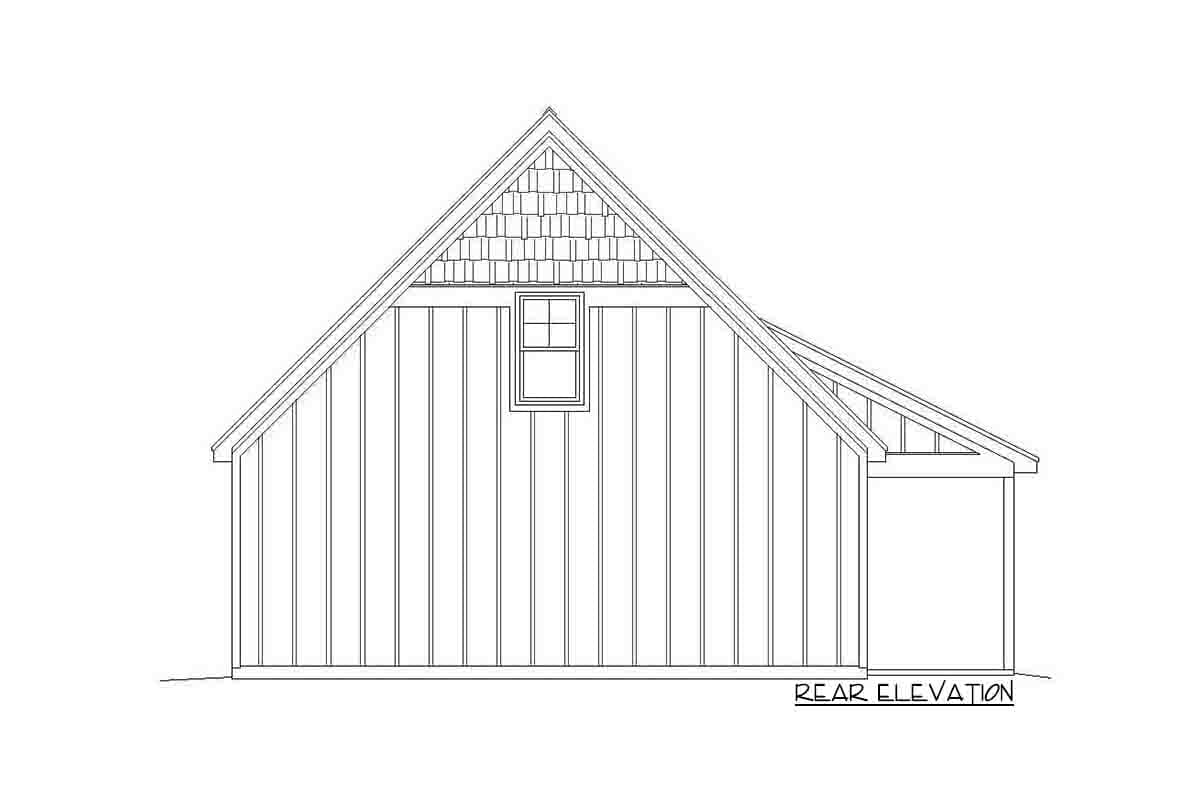 Plan 68602VR: Rustic 855 Sq Ft Garage with 781 Sq Ft of Living Space Above - Image #4 - Country, Traditional