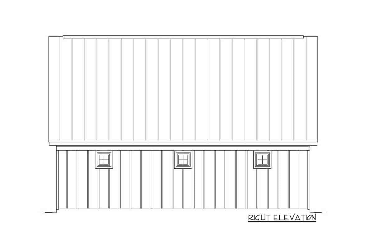 Plan 68602VR: Rustic 855 Sq Ft Garage with 781 Sq Ft of Living Space Above - Image #5 - Country, Traditional