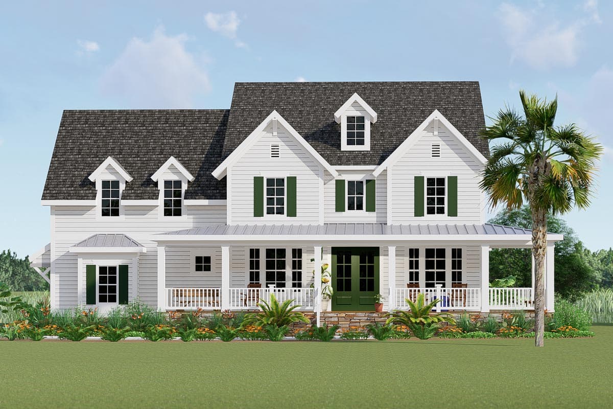 Plan 500062VV: Two-Story Farmhouse Plan Screened Porch and Attic Expansion - 3208 Sq Ft - Image #5 - Country, Farmhouse, Traditional