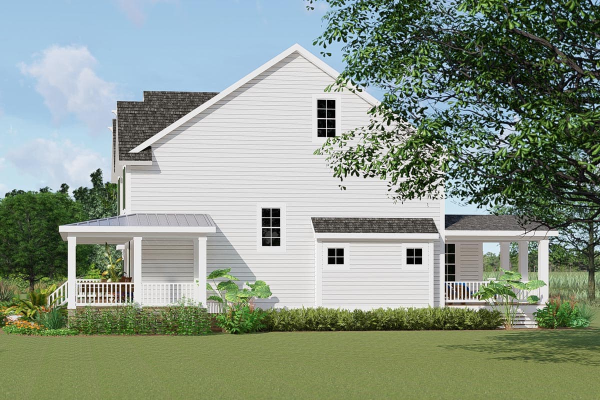 Plan 500062VV: Two-Story Farmhouse Plan Screened Porch and Attic Expansion - 3208 Sq Ft - Image #8 - Country, Farmhouse, Traditional