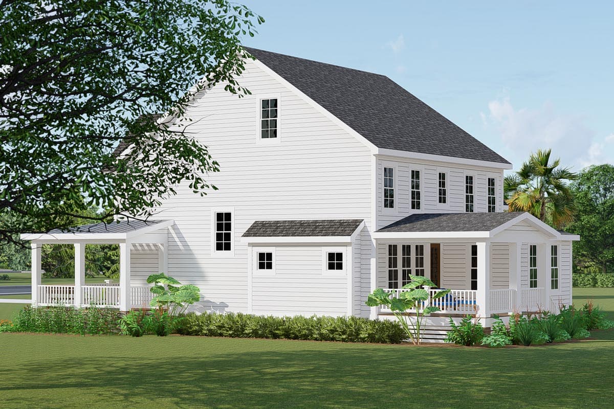 Plan 500062VV: Two-Story Farmhouse Plan Screened Porch and Attic Expansion - 3208 Sq Ft - Image #9 - Country, Farmhouse, Traditional