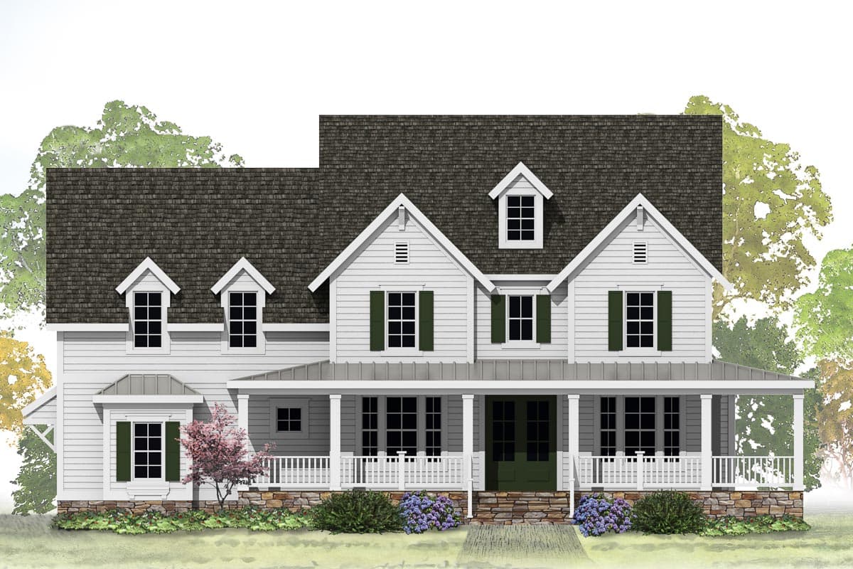Plan 500062VV: Two-Story Farmhouse Plan Screened Porch and Attic Expansion - 3208 Sq Ft - Image #13 - Country, Farmhouse, Traditional