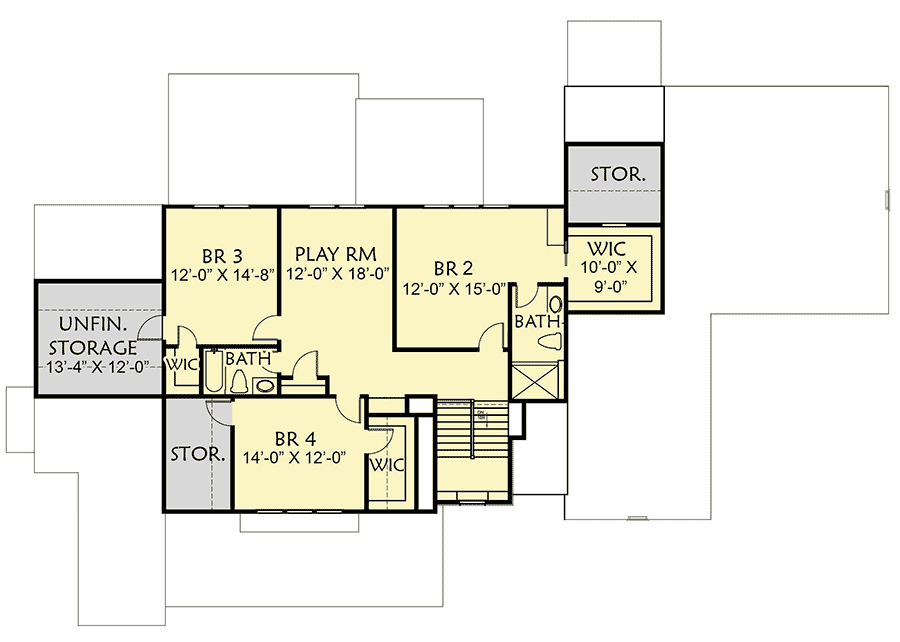 Plan 500063VV: New American House Plan with Separate Game and Play Rooms - Floor Plan - 2nd Floor - Country, Craftsman, New American, Northwest, Southern