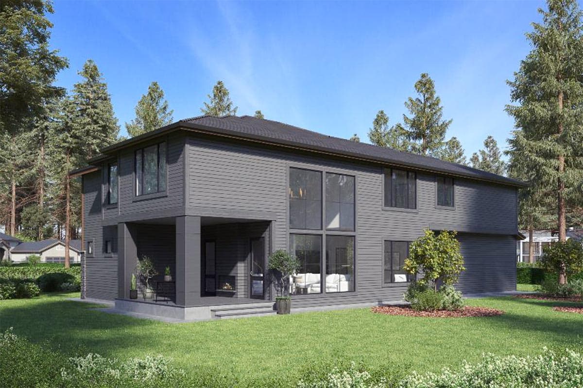 Plan 666068RAF: Two-Story Modern Mountain Home Plan with Second-Level Master - 3173 Sq Ft - Image #4 - Contemporary, Modern, Mountain, Northwest, Prairie, Transitional