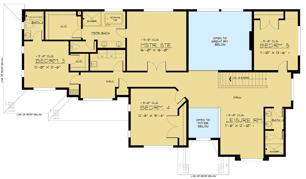 Plan 666068RAF: Two-Story Modern Mountain Home Plan with Second-Level Master - 3173 Sq Ft - Floor Plan - 2nd Floor - Contemporary, Modern, Mountain, Northwest, Prairie, Transitional