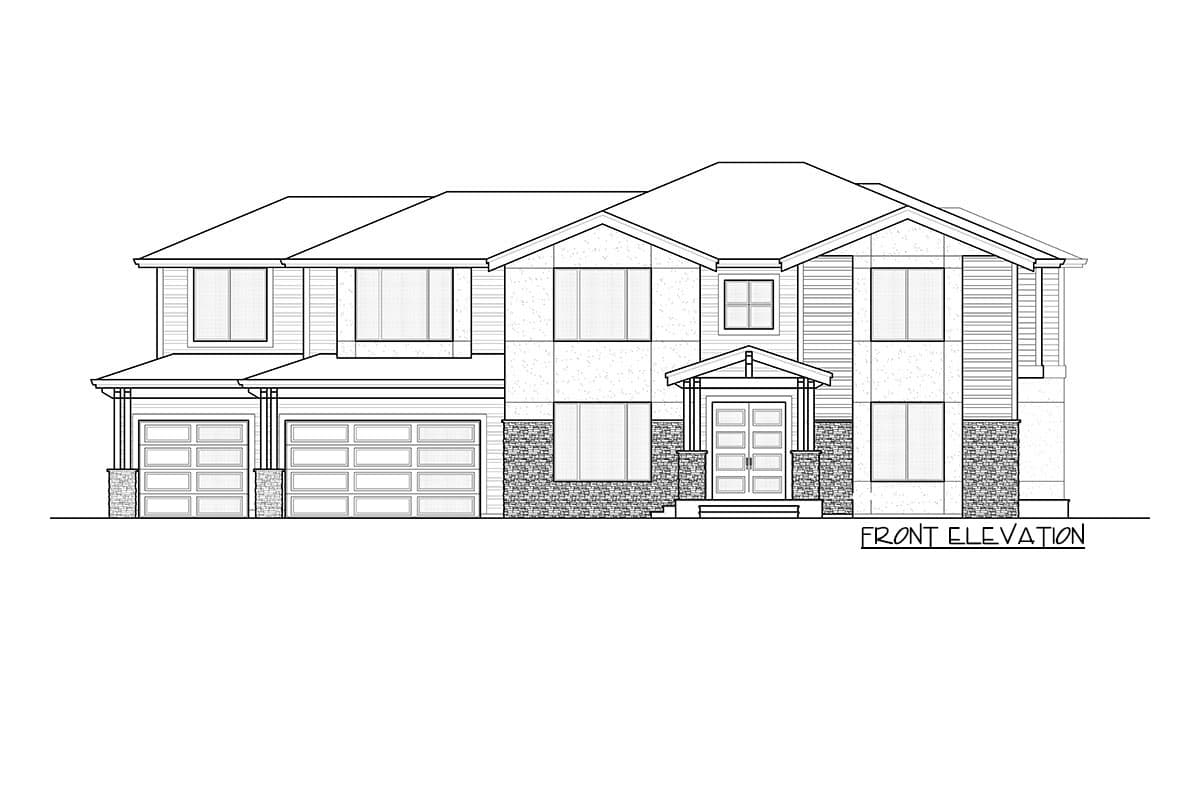 Plan 666068RAF: Two-Story Modern Mountain Home Plan with Second-Level Master - 3173 Sq Ft - Image #5 - Contemporary, Modern, Mountain, Northwest, Prairie, Transitional
