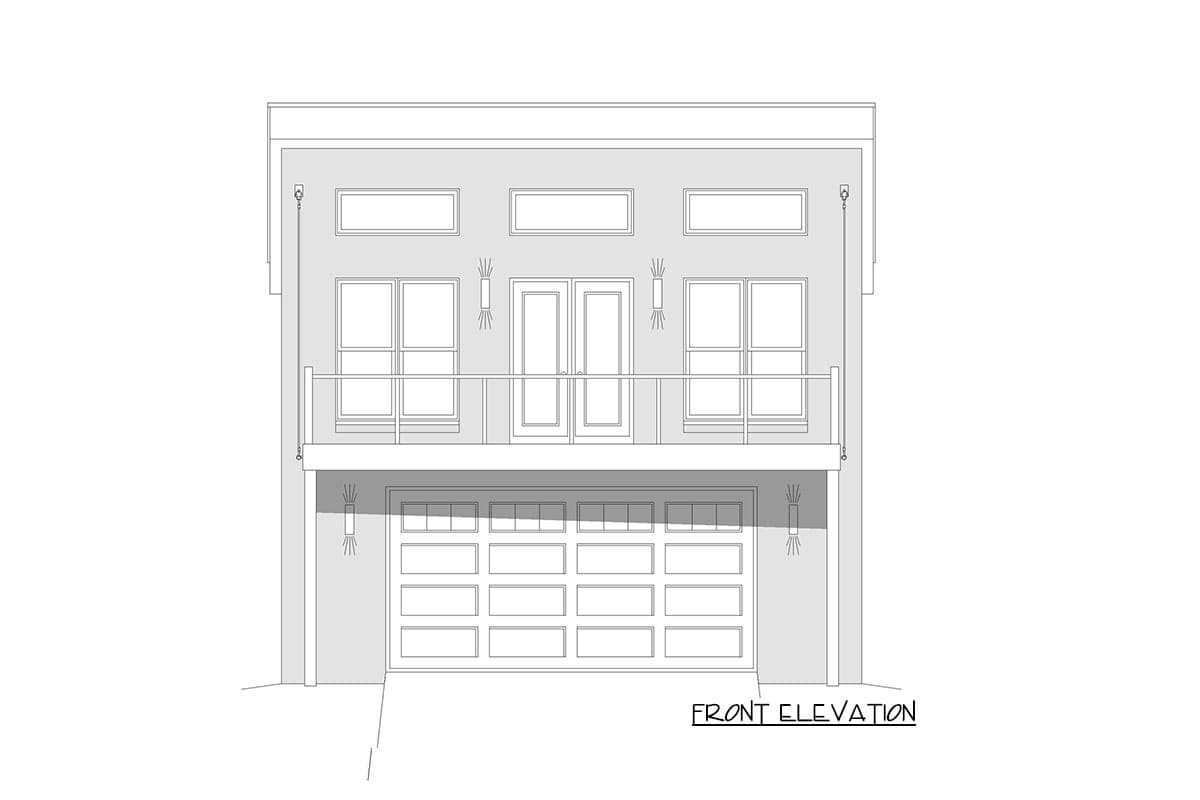 Plan 68605VR: Modern Carriage House Plan with Sun Deck - 831 Sq Ft - Image #7 - Carriage, Contemporary, Modern, Northwest