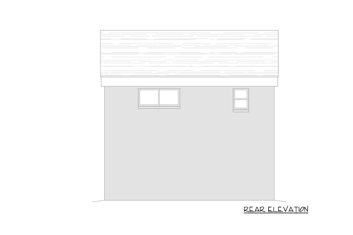 Plan 68605VR: Modern Carriage House Plan with Sun Deck - 831 Sq Ft - Image #8 - Carriage, Contemporary, Modern, Northwest
