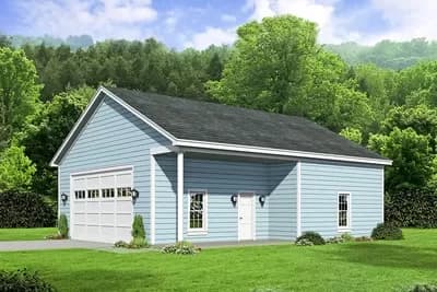 4-Car Drive-Through Tandem Garage - 1320 Sq Ft