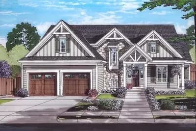 3-Bed Home Plan with Bonus Over the Garage