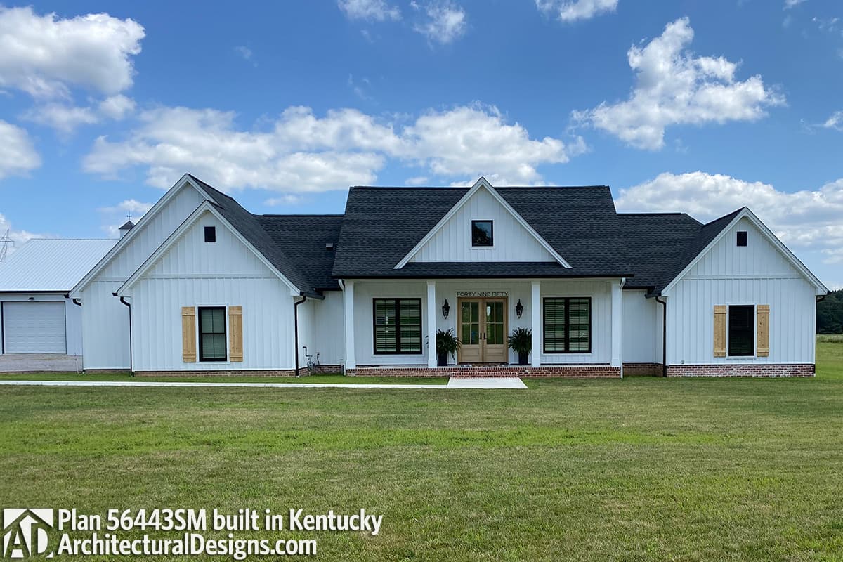build gallery item - Modern Farmhouse Plan 56443SM comes to life in Kentucky