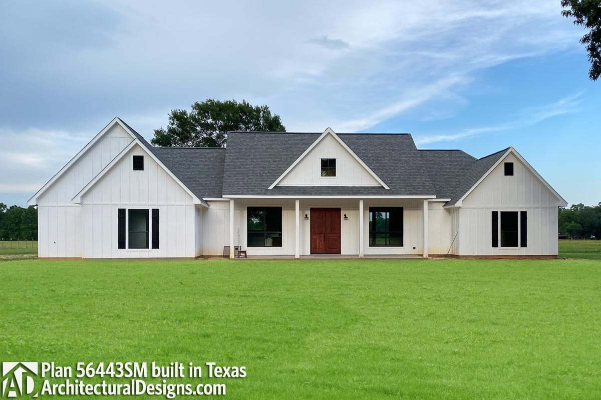build gallery item - Farmhouse Plan 56443SM Comes to Life in Texas