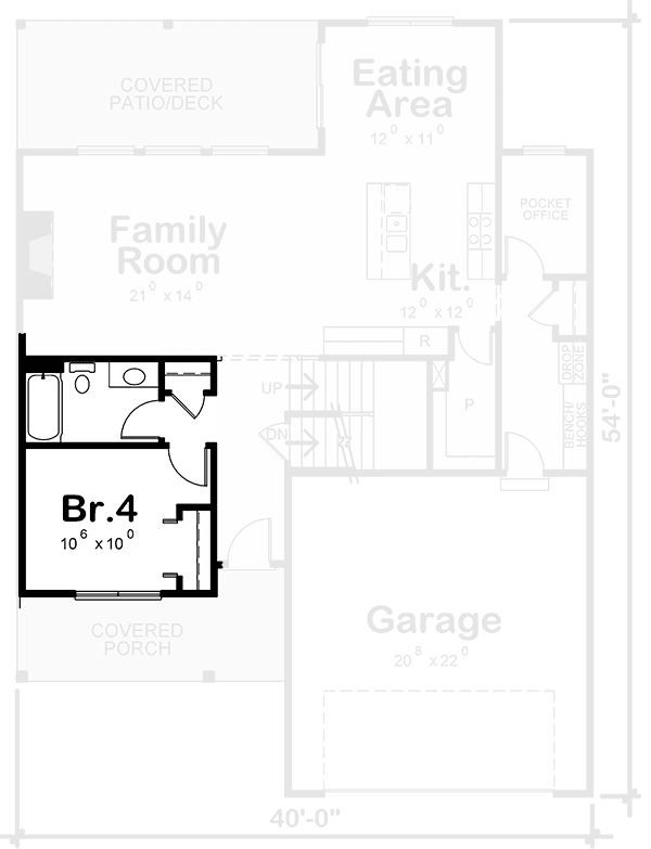 Plan 42601DB: New American House Plan with Flex Room - 2077 Sq Ft - Floor Plan - Optional 4th Bedroom (replaces Flex Room) - Country, Craftsman, Modern Farmhouse, New American, Traditional