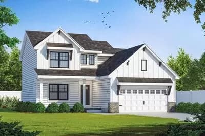 New American House Plan with Flex Room - 2077 Sq Ft