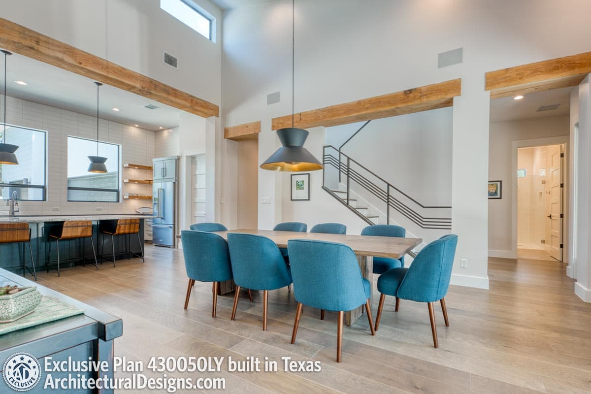 Plan 430050LY: Modern Hill Country House Plan with Open Air Upstairs Balcony - Image #9 - Contemporary, Hill Country, Mid Century Modern, Modern