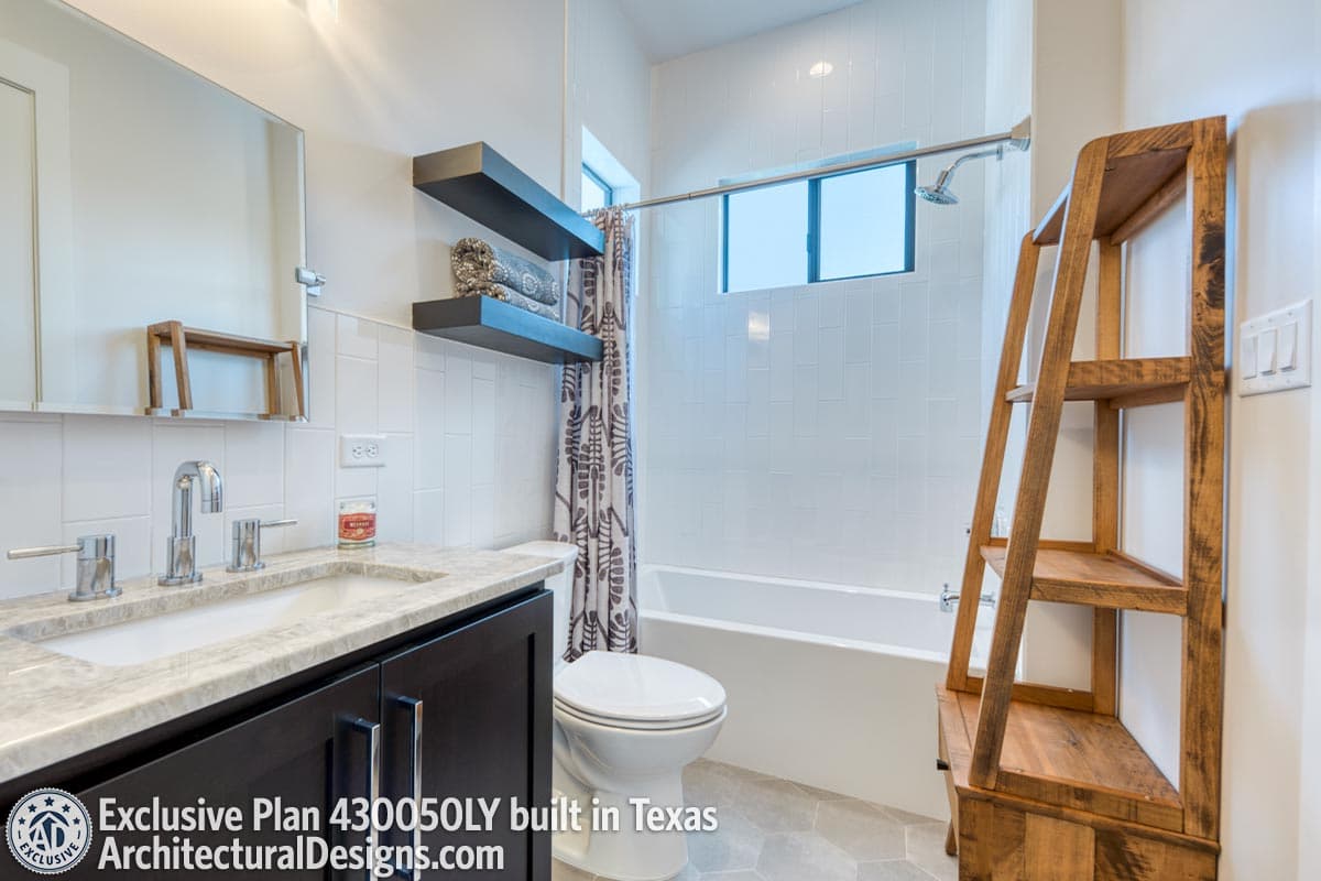 Plan 430050LY: Modern Hill Country House Plan with Open Air Upstairs Balcony - Image #13 - Contemporary, Hill Country, Mid Century Modern, Modern