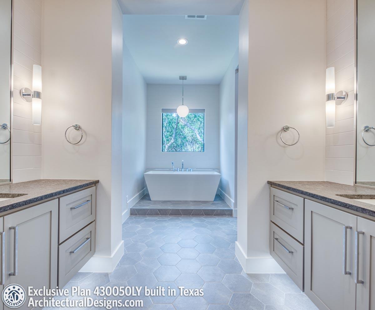 Plan 430050LY: Modern Hill Country House Plan with Open Air Upstairs Balcony - Image #11 - Contemporary, Hill Country, Mid Century Modern, Modern