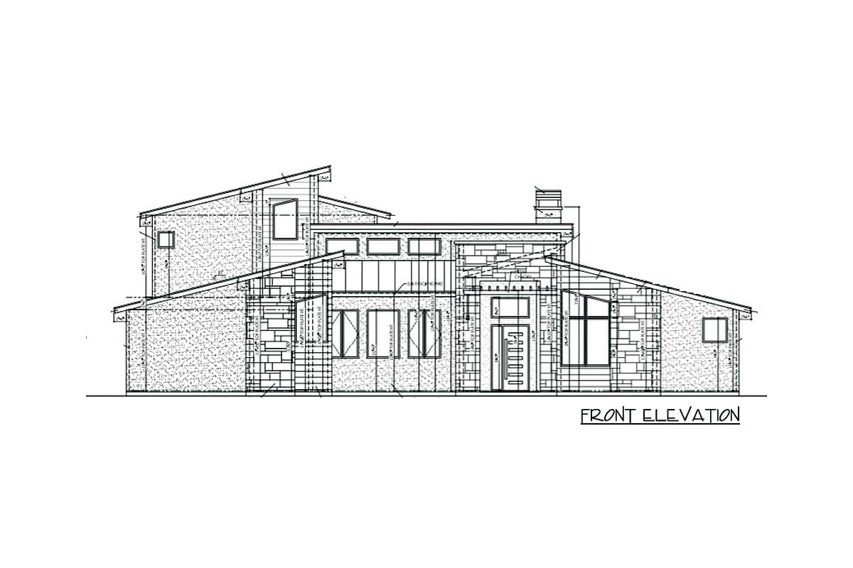 Plan 430050LY: Modern Hill Country House Plan with Open Air Upstairs Balcony - Image #18 - Contemporary, Hill Country, Mid Century Modern, Modern