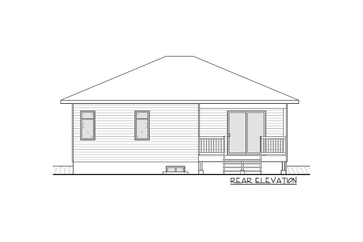 Plan 22549DR: One-Bed Contemporary Ranch Home Plan - Image #7 - Contemporary, Northwest, Ranch