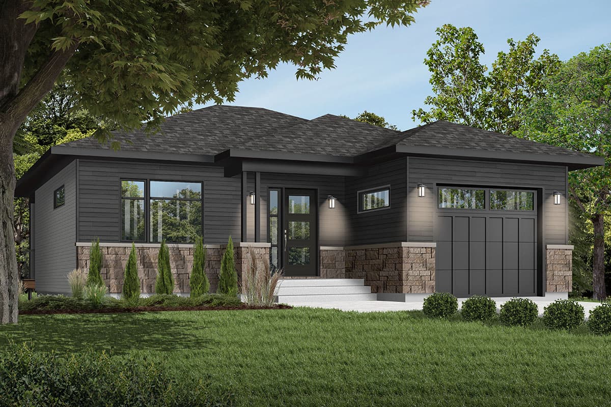 Plan 22549DR: One-Bed Contemporary Ranch Home Plan - Image #6 - Contemporary, Northwest, Ranch