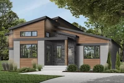 Modern Ranch House Plan with Compact Footprint - 1212 Sq Ft