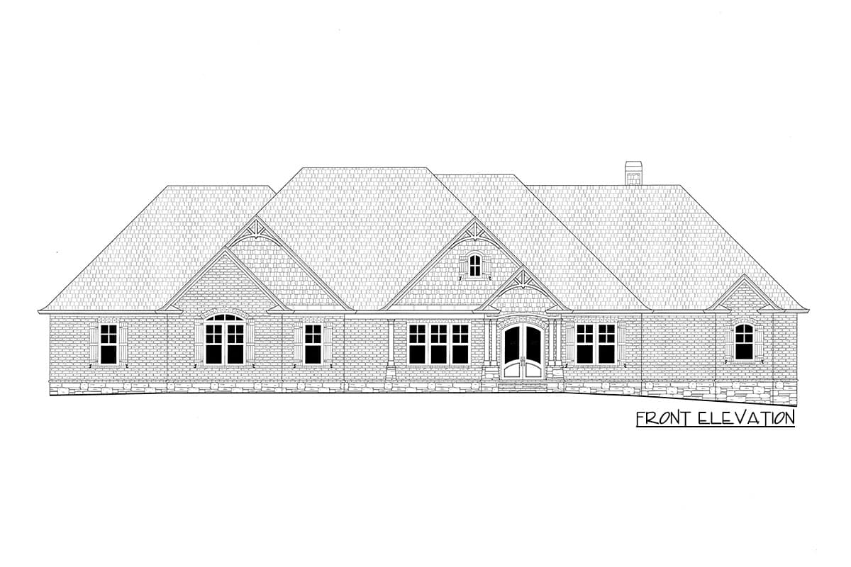 Plan 24393TW: New American House Plan with Split Beds - Image #31 - Craftsman, Mountain, New American, Ranch, Vacation