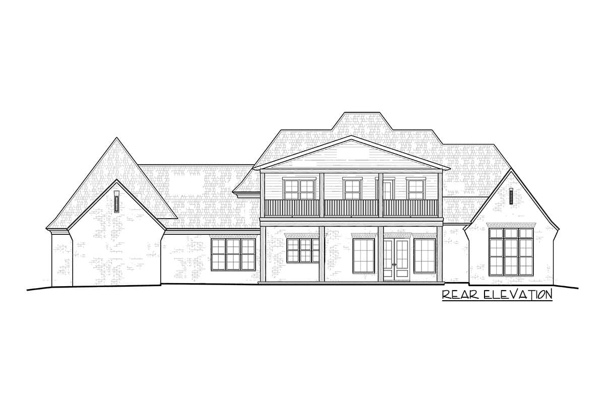 Plan 510087WDY: Two-Story French Country House Plan with Main-Floor Master - 3459 Sq Ft - Image #4 - Acadian, Contemporary, European, French Country, Louisiana-Style, Southern
