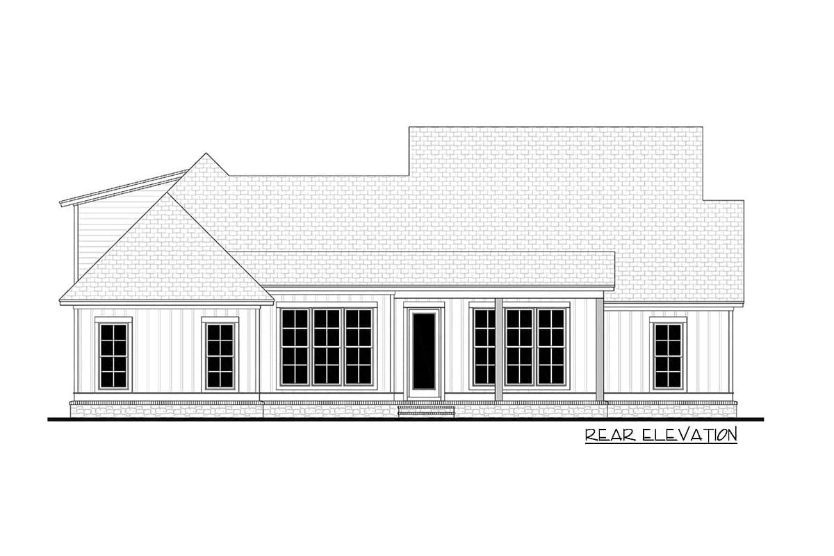 Plan 51803HZ: Split Bed Country Craftsman House Plan - 2074 Sq Ft - Image #6 - Country, Craftsman, Farmhouse, New American, Traditional
