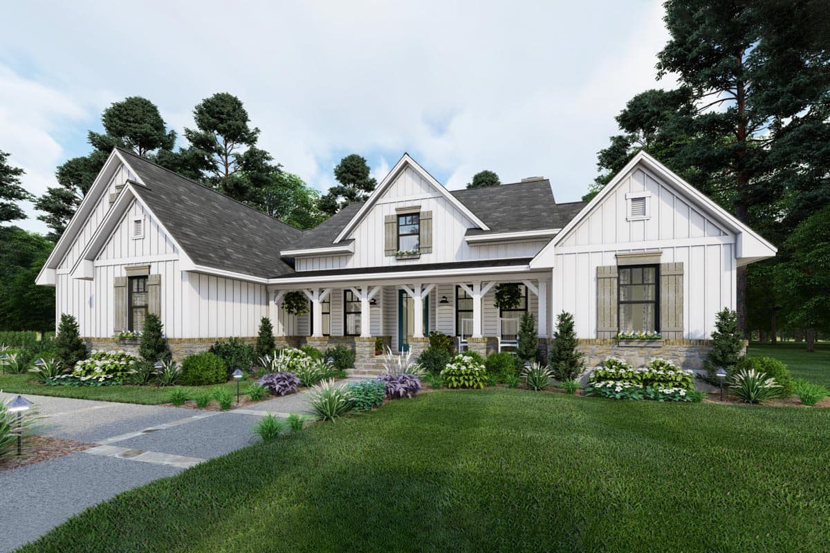 Plan 16910WG: New American Farmhouse Plan with Split Bedroom Layout - Image #5 - Country, Farmhouse, Modern Farmhouse, New American, Traditional