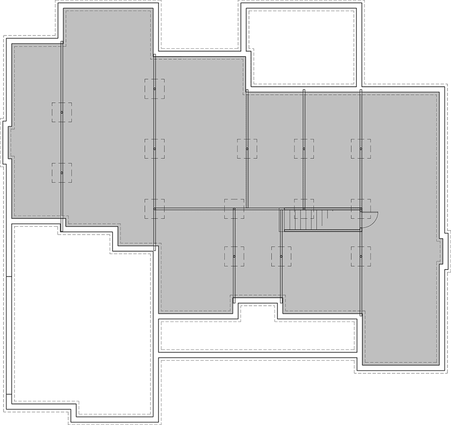 Plan 16910WG: New American Farmhouse Plan with Split Bedroom Layout - Floor Plan - Unfinished Basement - Country, Farmhouse, Modern Farmhouse, New American, Traditional
