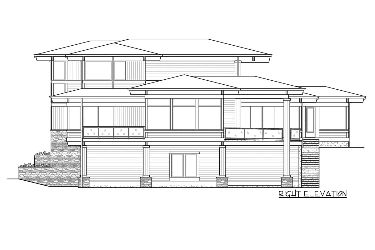 Plan 23812JD: Modern Prairie House Plan for a Side-Sloping Lot - Image #9 - Mid Century Modern, Modern, Mountain, Northwest, Prairie
