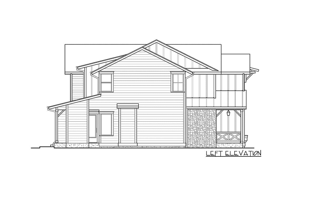 Plan 23811JD: Two-Story Modern Farmhouse with Second-Level Master Bed - Image #5 - Country, Farmhouse, Modern Farmhouse, Traditional