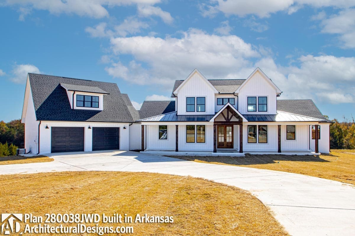 build gallery item - Modern Farmhouse Plan 280038JWD Comes to Life in Arkansas