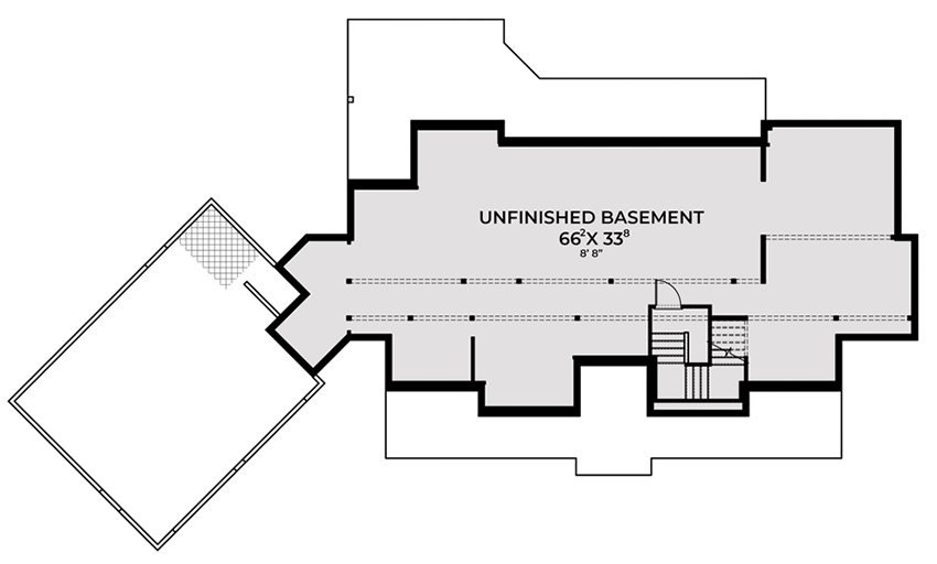 Plan 280038JWD: Beautiful 3-Bed Modern Farmhouse Plan with Angled Garage - 3216 Sq Ft - Floor Plan - Unfinished Basement  - Country, Farmhouse, Modern Farmhouse, New American