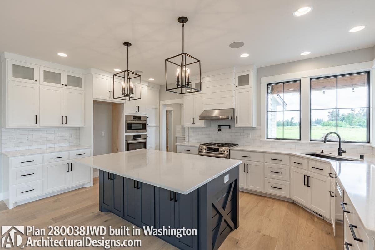 Plan 280038JWD: Beautiful 3-Bed Modern Farmhouse Plan with Angled Garage - 3216 Sq Ft - Image #8 - Country, Farmhouse, Modern Farmhouse, New American