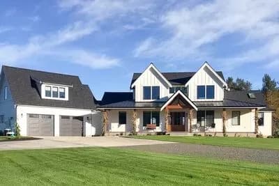 Beautiful 3-Bed Modern Farmhouse Plan with Angled Garage - 3216 Sq Ft