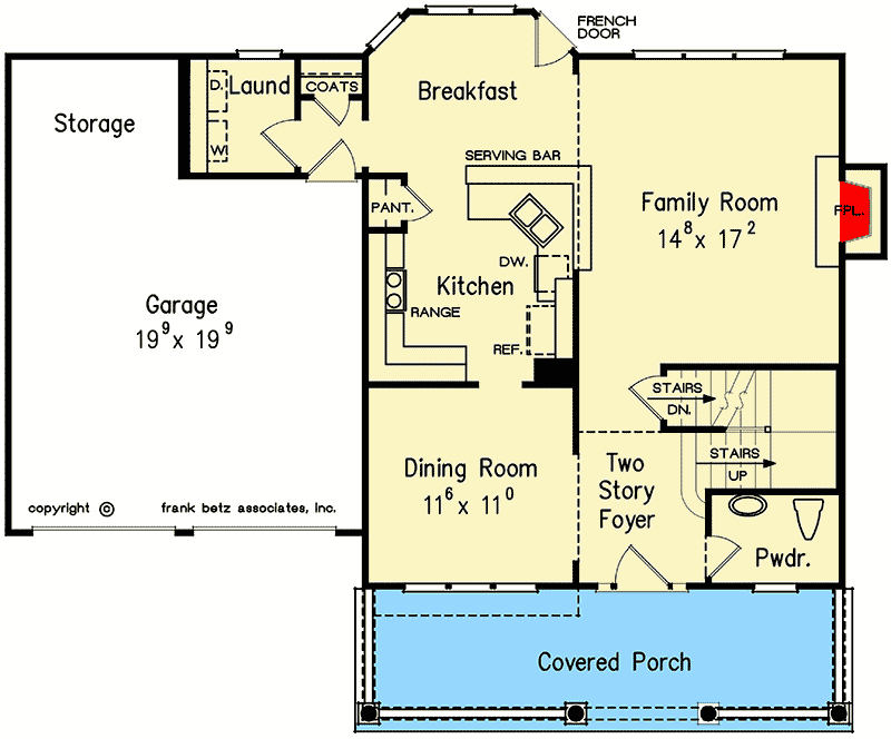 Plan 710235BTZ: Traditional House Plan with Master Sitting Room Option - Floor Plan - Main Level - Traditional