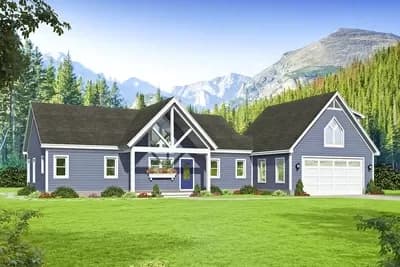 2-Bed Country Ranch Home with Bonus Above Garage