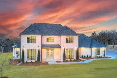 Two-story Southern House Plan with Home Office
