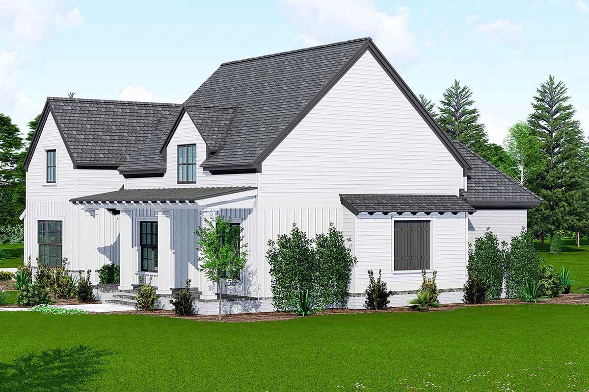 Plan 510094WDY: 3-Bed Modern Farmhouse Plan with Walk-Through Pantry and Bonus Room - Image #4 - Country, Farmhouse, Modern Farmhouse, New American