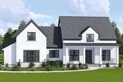 3-Bed Modern Farmhouse Plan with Walk-Through Pantry and Bonus Room