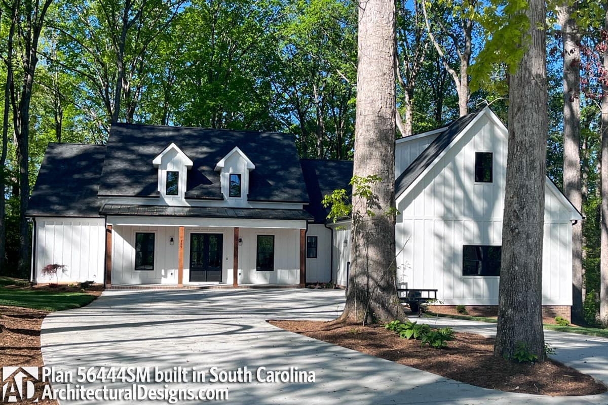 build gallery item - House Plan 56444SM Comes to Life in South Carolina with Modified Garage