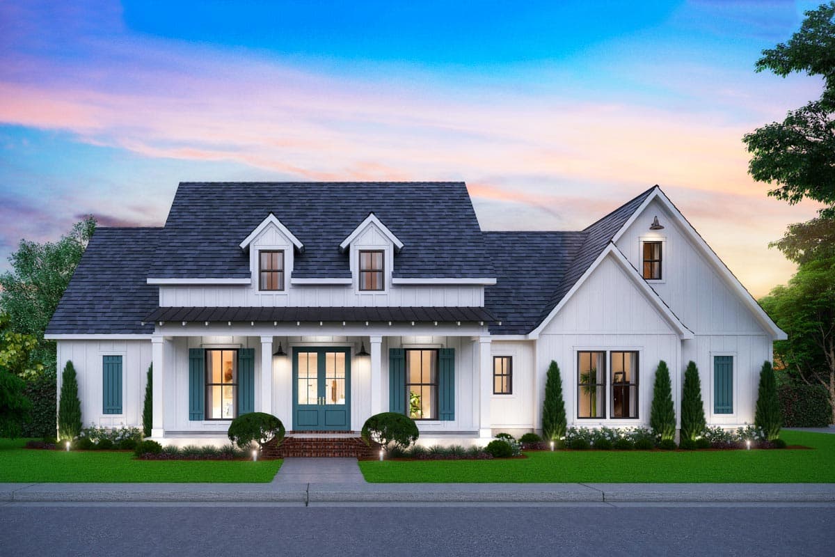 Plan 56444SM: Flexible Farmhouse with Outdoor Grilling Porch and Optional Bonus Room - 2546 Sq Ft - Image #8 - Country, Farmhouse, Modern Farmhouse, New American, Southern