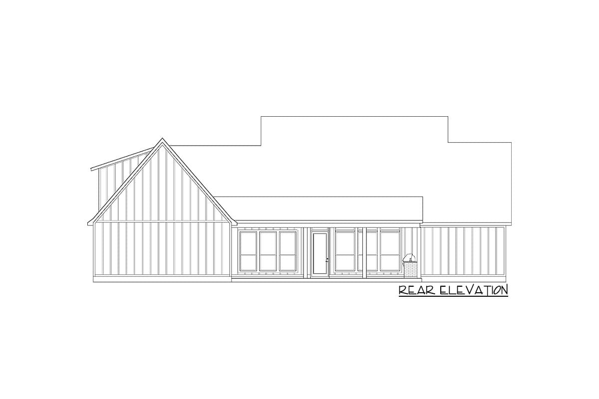 Plan 56444SM: Flexible Farmhouse with Outdoor Grilling Porch and Optional Bonus Room - 2546 Sq Ft - Image #10 - Country, Farmhouse, Modern Farmhouse, New American, Southern