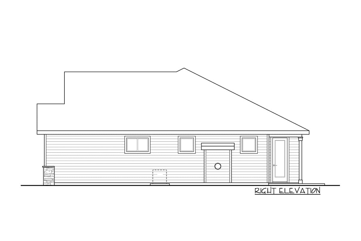 Plan 72959DA: Single-Story Ranch Home Plan with a Vaulted Bedroom - 1610 Sq Ft - Image #4 - Northwest, Ranch, Traditional